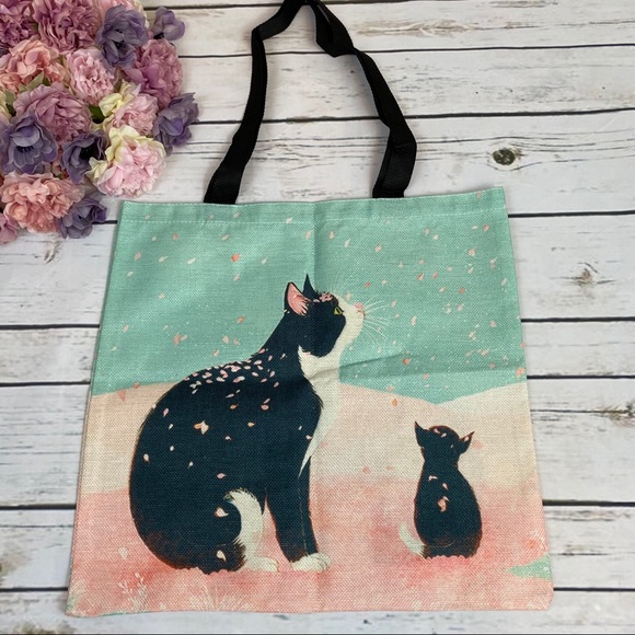 Eco-Friendly Cat & Kitten Folding Tote Bag - Picture 2 of 12
